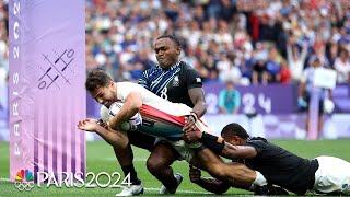 Hits and grit Biggest collisions from mens rugby at Paris 2024  Paris Olympics  NBC Sports [upl. by Eyar]