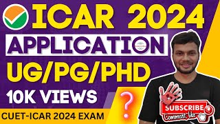 ICAR APPLICATION FORM 2024👀 • ICAR 2024 ONLINE FORM APPLY DATE • ICAR 2024 LATEST UPDATE UGPGPHD [upl. by Hnao519]