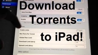 Download Torrents To iPad With iTransmission 2 [upl. by Kehsihba]