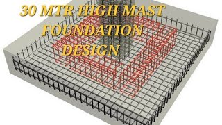 30 Mtr High mast foundation design HIGH MAST GURU [upl. by Jesh]