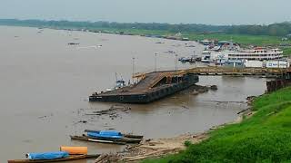 Vista da Orla de Tabatinga AM  Rio Solimões  Porto de Tabatinga  Letícia Colômbia Santa Rosa Peru [upl. by Ellene388]