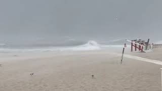 Tropical Storm Isaias causes rough surf in Cape May [upl. by Gabrielli802]