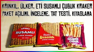 Krınkıl Bim Ülker Eti Susamlı Çubuk Kraker Paket Açılımı İnceleme Tat Testi Kıyaslama [upl. by Leemaj]