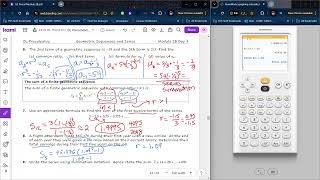 Working with Geometric Sequences and Series Notes Too Module 2B3 [upl. by Haelhsa54]