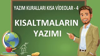 Kısaltmaların Yazımı  Kısaltmaların Yazımı ile İlgili Kurallar  Nasıl Yazılır  Yazım Kuralları [upl. by Lowndes]