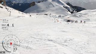 5K Skiing Leysin Black Route Top to Bottom Vaud Switzerland GoPro HERO9 Wide Hypersmooth3 GPS [upl. by Meagher100]