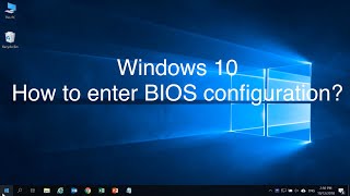 Windows 10  How to Enter BIOS Configuration  ASUS SUPPORT [upl. by Enaitsirhc]