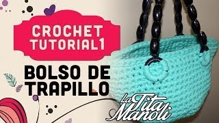 Crochet  Bolso de trapillo [upl. by Finbar]