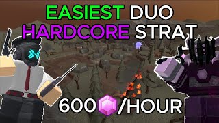 Easy Duo Gem Grind In Hardcore  P2 POV  Tower Defense Simulator [upl. by Aerised]