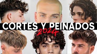 PEINADOS Y CORTES DE CABELLO PARA HOMBRES 2024 [upl. by Nylrahs469]