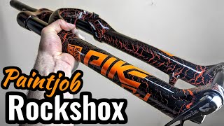 Lava Crackle Paintjob Rockshox DJ Pike [upl. by Carissa]