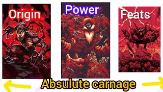 origin of absolute carnagepower of absolute carnagefeats of absolute carnage [upl. by Artiek532]