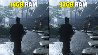 Ghost of Tsushima  16GB RAM vs 32GB RAM  Comparison Test [upl. by Nekcerb]