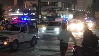 Maharashtra CM Devendra Fadnavis convoy  Z Security  Mumbai [upl. by Suiratnod]