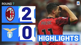 MilanLazio 20  The Rossoneri triumph at San Siro Goals amp Highlights  Serie A 202324 [upl. by Yerffe789]