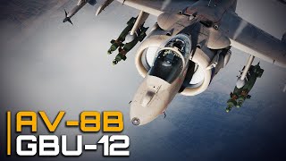 DCS AV8B Tutorial  How to use Laser Guided Bombs GBU12 [upl. by Refannej]