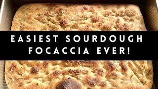 Easy Sourdough Focaccia Bread Recipe  Sourdough Discard Recipe [upl. by Barram744]