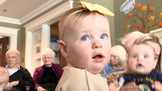 Babies and seniors meet in this extremely cute St Johns playgroup [upl. by Haidabez]