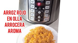 Arroz rojo en olla arrocera aroma  Laura recetas y más [upl. by Muraida]