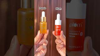 Ponds vs Plum Vitamin C serum✨🎀 ytshortsindia ashortaday shortsindia shortsvideo skincare [upl. by Joacimah670]