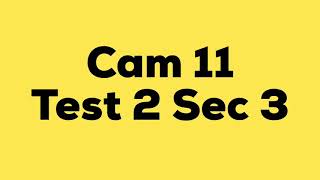 CAM 11 Test 2 Section 3 [upl. by Notnad]