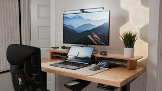 A Simple and Minimal LaptopFocused Desk Setup Tour [upl. by Edya]