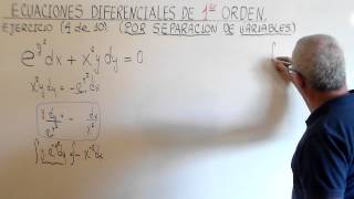 ECUACION DIFERENCIAL POR SEPARACION DE VARIABLES EJERCICIO 4 de 10 [upl. by Nylaroc]