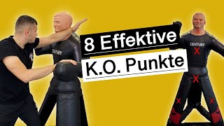 8 EFFEKTIVE KO Punkte 🔥  So besiegst du JEDEN Gegner 💯  FightDistrict Selbstverteidigung [upl. by Aromas]