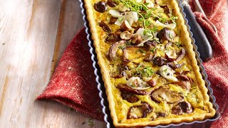 Recette  Tarte à la châtaigne et aux cèpes [upl. by Ecirehc]