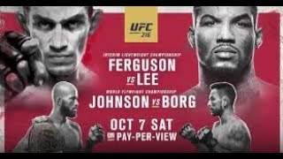 UFC 216  Ferguson Vs Lee  Live Results Reaction amp Fight Analysis [upl. by Ellersick]