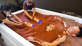 ASMR hot volcanic sand massage [upl. by Esya]