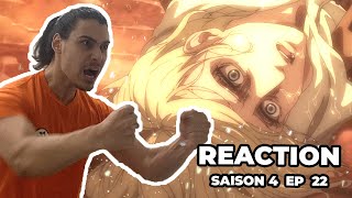 FALCO  MIKASA ARMIN LE BATAILLON EN ACTION SHINGEKI NO KYOJIN REACTION SAISON 4 EPISODE 22 PARTIE 2 [upl. by Debbra]