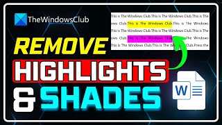 Fix Can’t Remove Highlights in Word Document  Remove Shading Not Working Tutorial [upl. by Hanala]