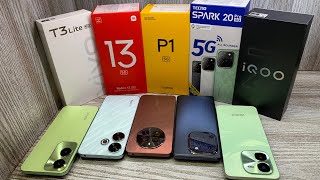 Redmi 13 vs Realme P1 vs Iqoo Z9x vs Vivo T3 lite vs Tecno Spark 20 Pro  Best Konsa [upl. by Aniroz579]