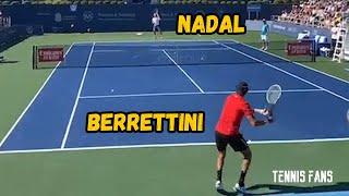 Rafael Nadal practice with Matteo Berrettini  Cincinnati  13th August 2022 [upl. by Fradin]