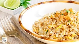 Receta fácil de Arroz frito con ajo quotKhao Pad Kratiamquotข้าวผัดกระเทียม [upl. by Marala]