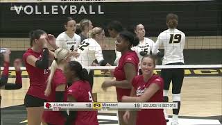 Highlights No 4 Louisville Volleyball vs Missouri [upl. by Ednalrym572]