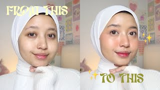 FRESH AND GLOW makeup tutorial rahasia makeup simple tapi glowing [upl. by Otirecul]