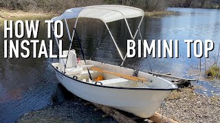 How to Install a Bimini Top on your boat [upl. by Ansilma32]