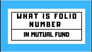 What is Folio Number [upl. by Zilevi]