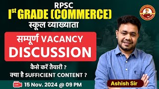 RPSC 1st Grade Commerce संम्पूर्ण Vacancy Discussion  कैसे करे तैयारी क्या है Sufficient Content [upl. by Hurlee831]