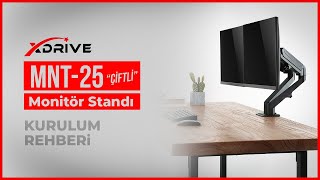 Monitör Standı Kurulum xDrive MNT25 Çiftli Monitör Standı [upl. by Elleron]