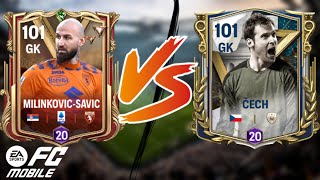 👺MILINKOVICSAVIC DINASTIAS VS PETER CECH SALON DE LEYENDAS  ✅CUAL es el MEJOR  FC 24 MOBILE [upl. by Acnaib]