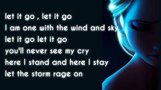 Let it go  Frozen lyrics [upl. by Itsirhc]