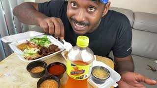 Jamaican tried Haitian food for the first time Florida style food Cuisine florida miami ￼ [upl. by Irahcaz]