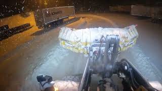 First snow of the season with NEW wheel loader l90 and NEW Uplow [upl. by Ekle600]