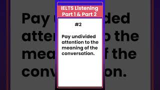 IELTS Listening Part 1 amp Part 2  IELTS Listening Tips ielts2024 ieltspreparation [upl. by Fabrice]