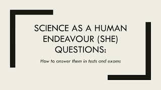 How to Answer Science as a Human Endeavour Questions [upl. by Alyahc]