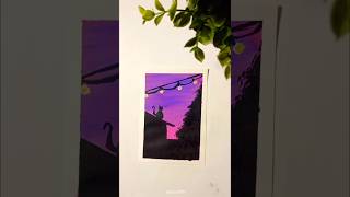 Beautiful scenery painting l painting l scenery painting trendingshorts ytshorts shorts [upl. by Nona]