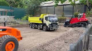 Fahrtag Siegburg Baustelle mit Fendt 1050 Radlader Unimog Liebherr Raupe aus LEGO [upl. by Aihsenor20]